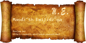 Masáth Emiliána névjegykártya